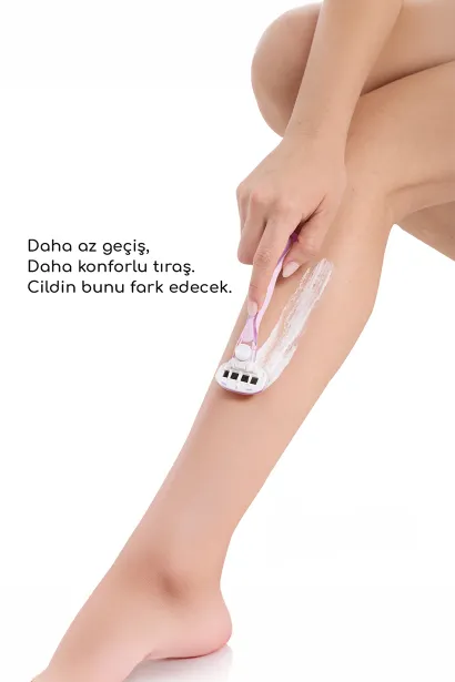 Luna 5 Bıçaklı Kadın Tıraş Makinesi 2 Yedek Tıraş Bıçağı Başlıklı - Hassas Ciltler Için