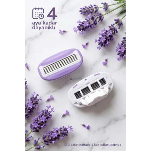 2’li Paket Luna 5 Bıçaklı Bikini Bölgesi 4 Yedek Tıraş Bıçağı Başlığı