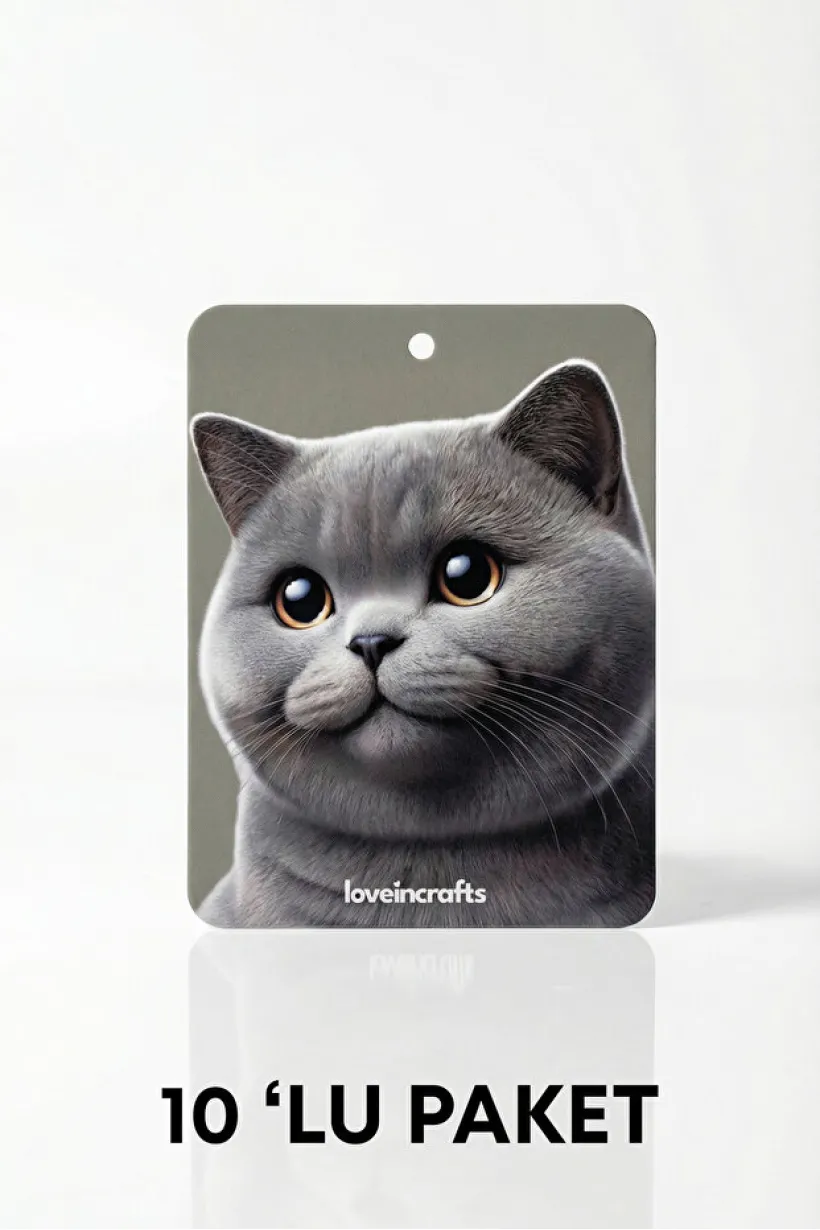 10'lu Paket Oto Araç Kokusu British Shorthair - Vanilya Kokulu 10'lu Paket Oto Araç Kokusu British Shorthair - Vanilya Kokulu